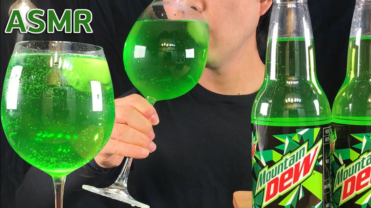 ASMR MOUNTAIN DEW DRINKING SOUNDS (NO TALKING)REAL DRINKING SOUNDS 1L 마운틴듀 음료수 먹방 (샤이닝 초이)리얼 사운드