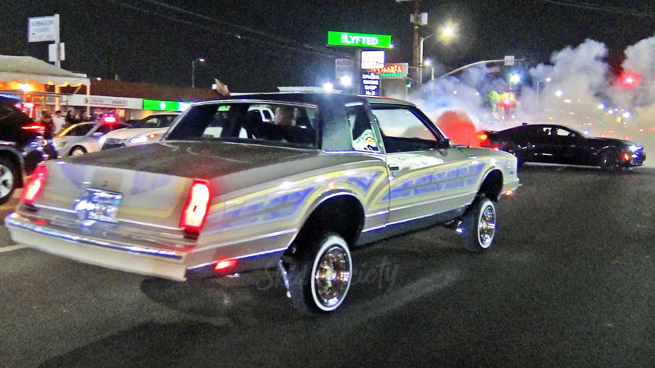 Burnout Camaro CRASHES Lowrider Show in California