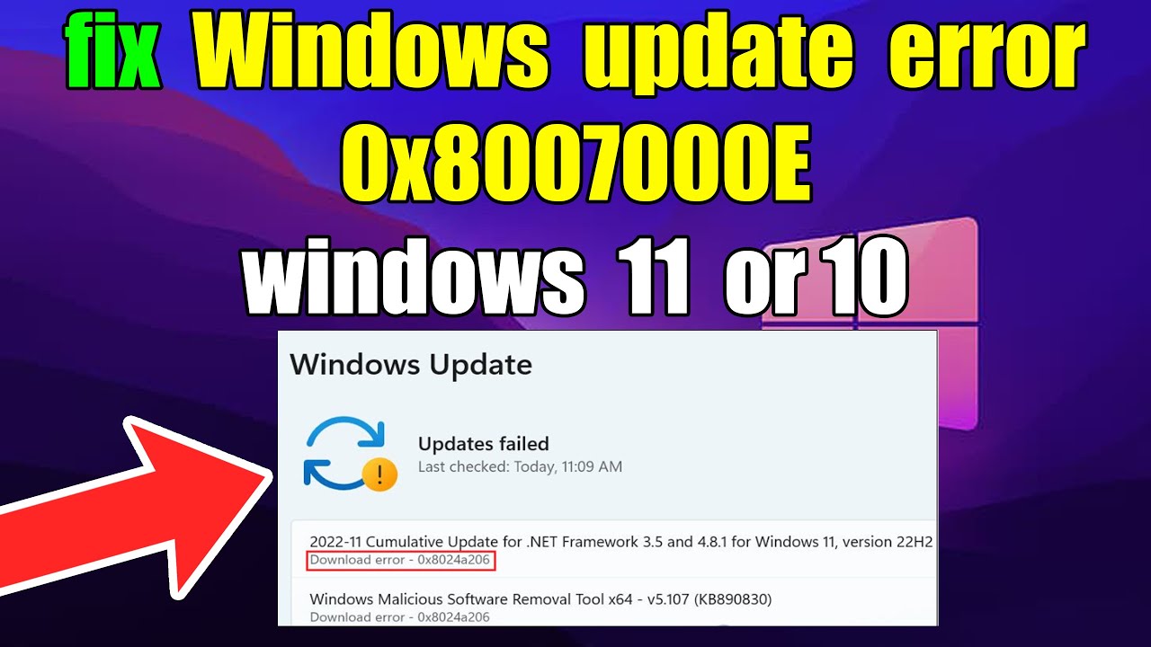 Как исправить ошибку обновления Windows 0x8007000E в Windows 11 или 10