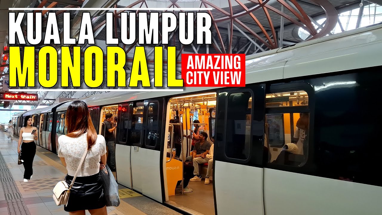 Riding the Monorail Through Kuala Lumpur City Skyline Views | Awesome KL City View form Monorail
