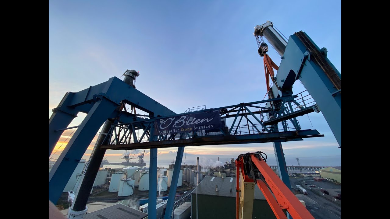SPMT Relocation and Piecemeal Dismantling of an STS Container Crane - Immingham Docks, UK