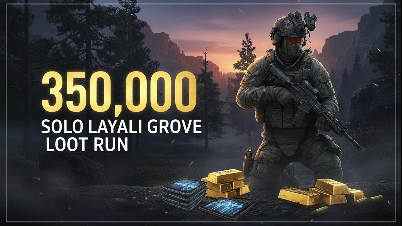 350,000 loot run delta Force Layali grove solo!