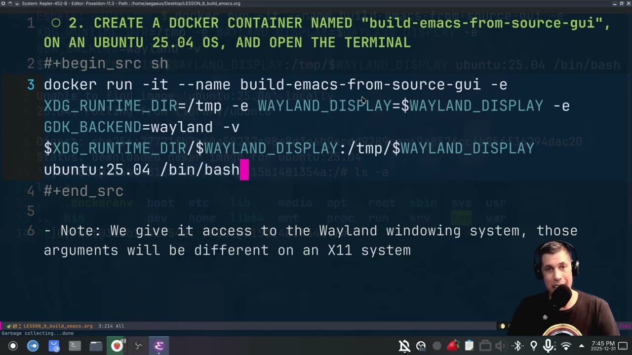 Complete Build: Emacs From Source, Reproducible Builds in Docker, WSL, and macOS