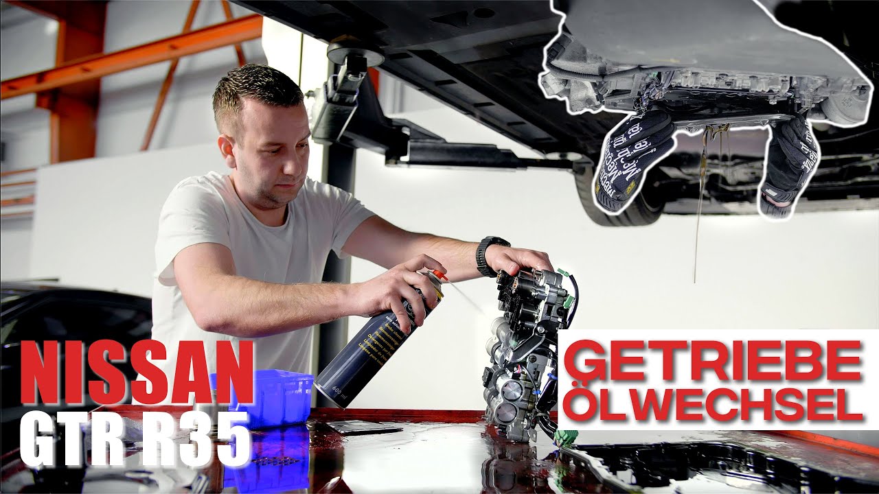 Nissan GTR R35 transmission oil change DIY (German) #techtutorial