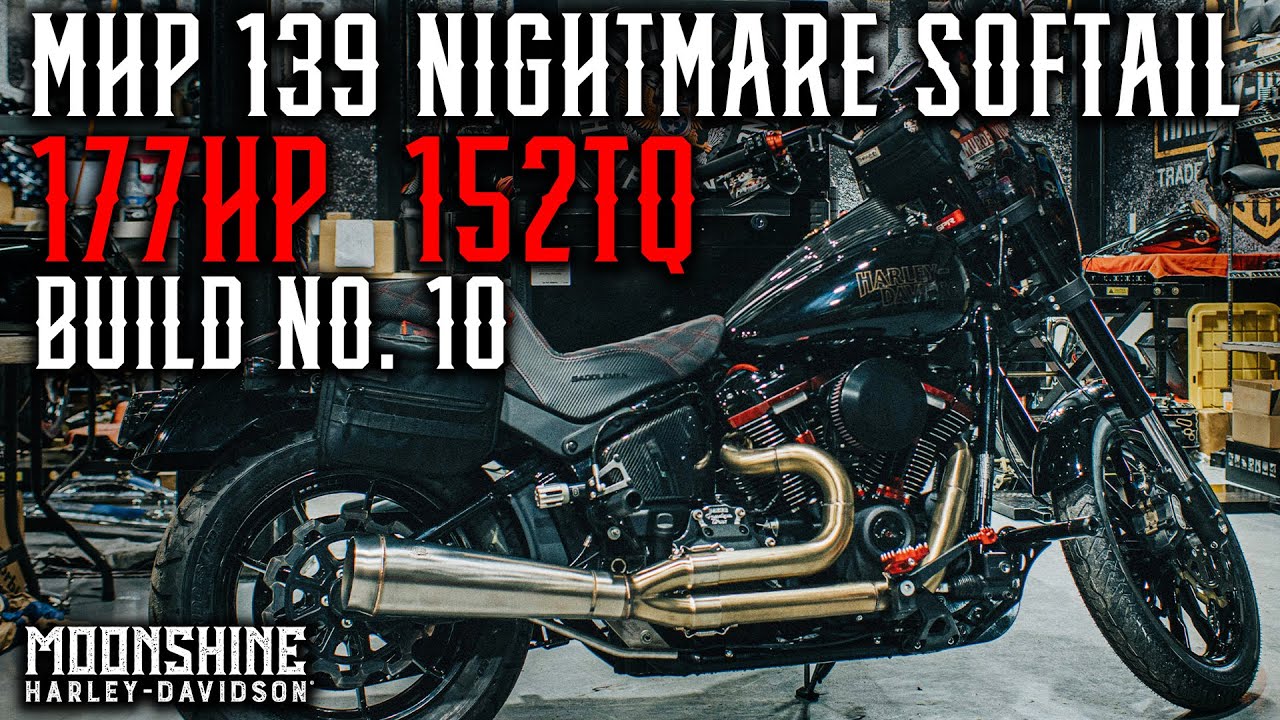 Moonshine Horsepower 139 Nightmare M8 Softail 177HP 152TQ | Bike Build No. 10