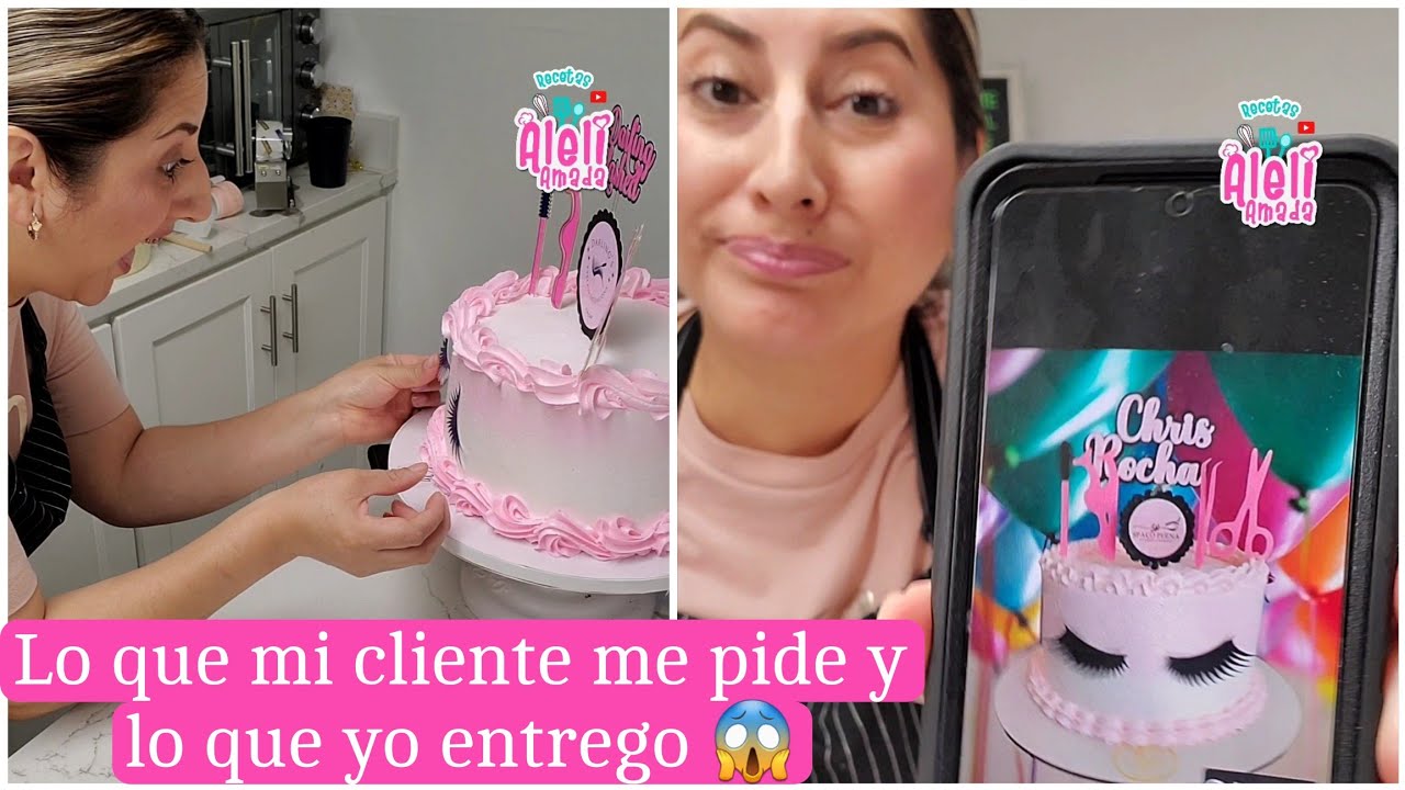 Pastel para una LASHISTA  | Lashista cake | pastel de pestañas 