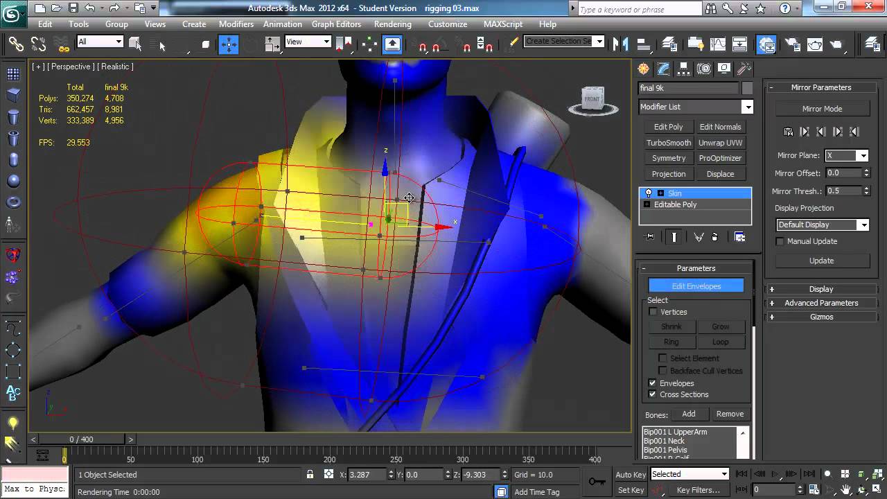 Rigging a game character using Biped and Skin in 3ds max