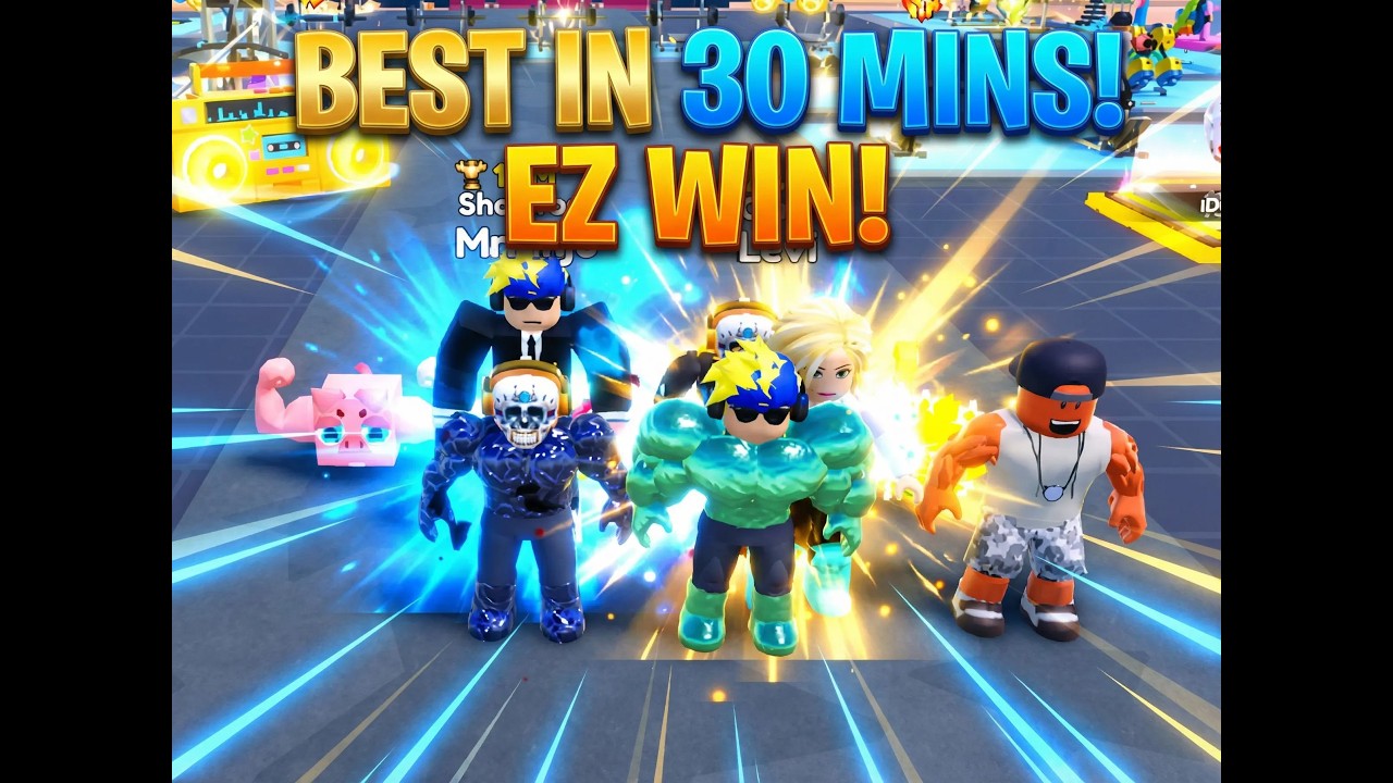30 MIN CHALLENGE TO SEE WHO CAN BE THE STRONGEST IN GYM STAR SIMULATOR