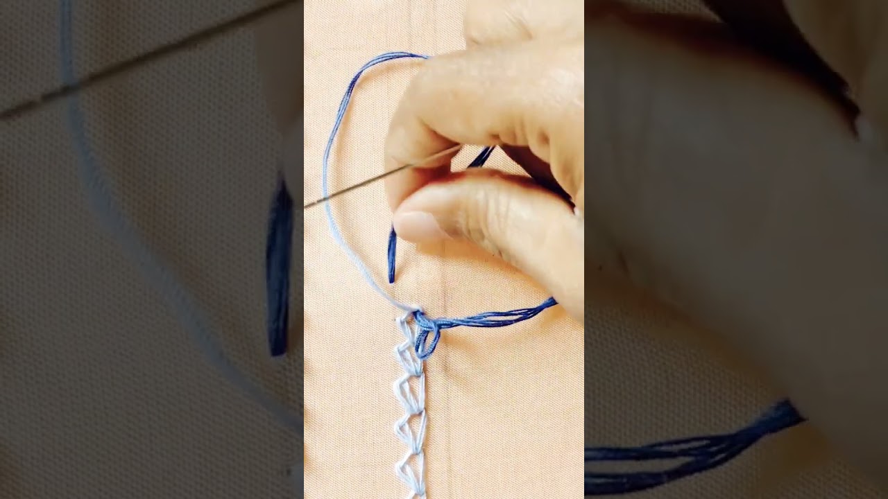 #embroidery#youtubereelshort#borderlinedesign#needleandthread#foryoupage#viralvideoシ゚love#knitting🪡🔥