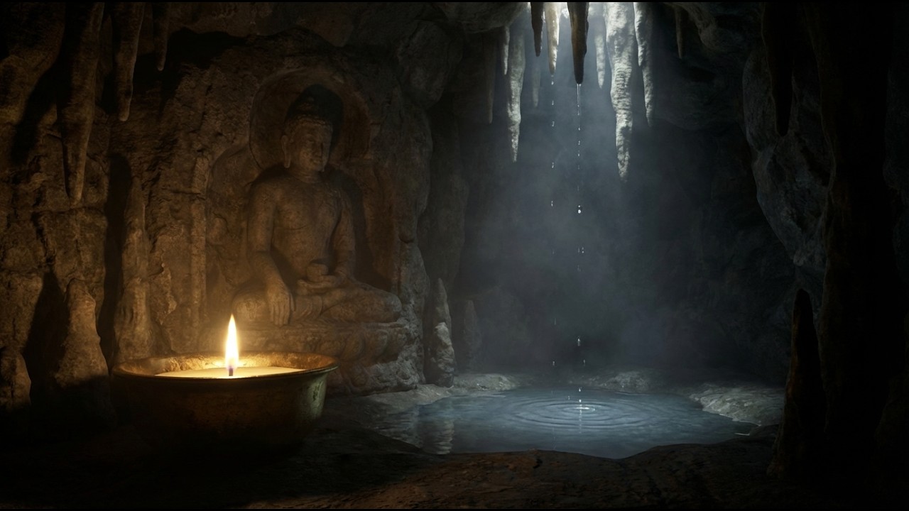 TIBETAN DARK CAVE | 3 HOURS of Deep Throat Singing & Echoing Water Drops