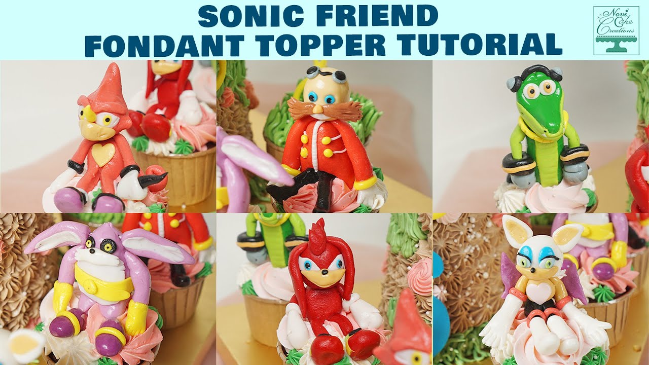 Cara membuat Kue Sonic - Fondant Topper Cake Tutorial