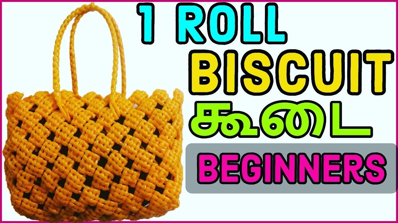 Tamil-1 Roll Biscuit Koodai Tutorial for beginners|Plastic wire Crosscut Biscuit knot  Koodai making