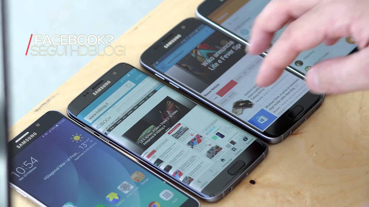 Galaxy S7 Vs S7 Edge Vs Note 5 Vs Galaxy S6: il confronto dal MWC 2016