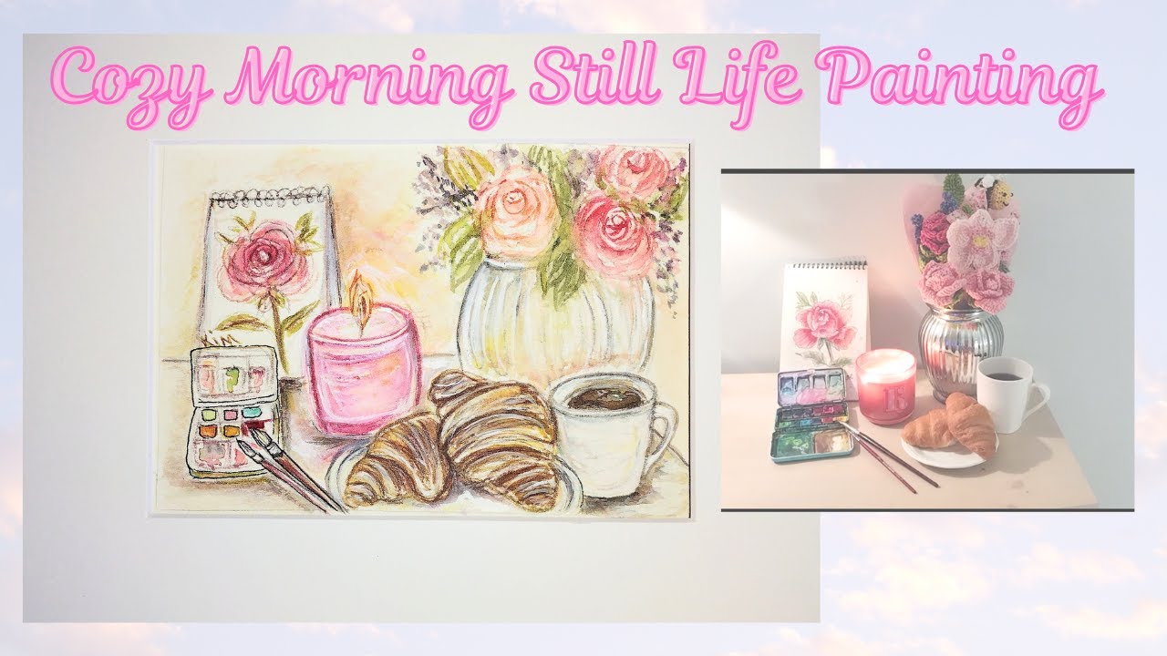 Cozy Continental Breakfast Still Life Painting 