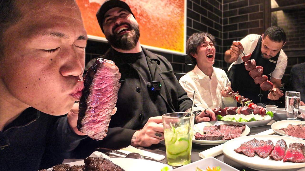 JAPONESES PROVANDO CHURRASCO BRASILEIRO PELA 1ª VEZ! ELES NÃO ACREDITARAM!