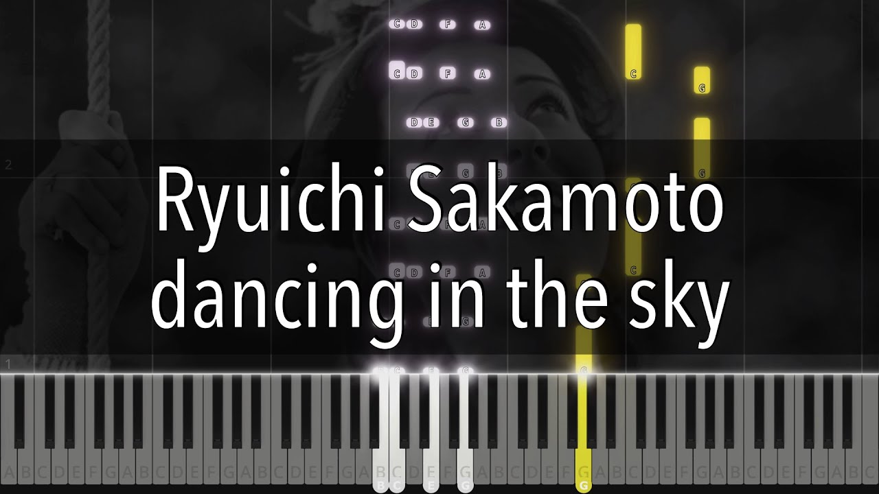 Ryuichi Sakamoto - dancing in the sky (piano tutorial)