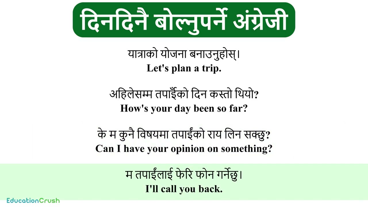 How to Speak English Language Easily English Nepali Class Nepali Meanings अंग्रेजी कसरी छिटो सिक्ने