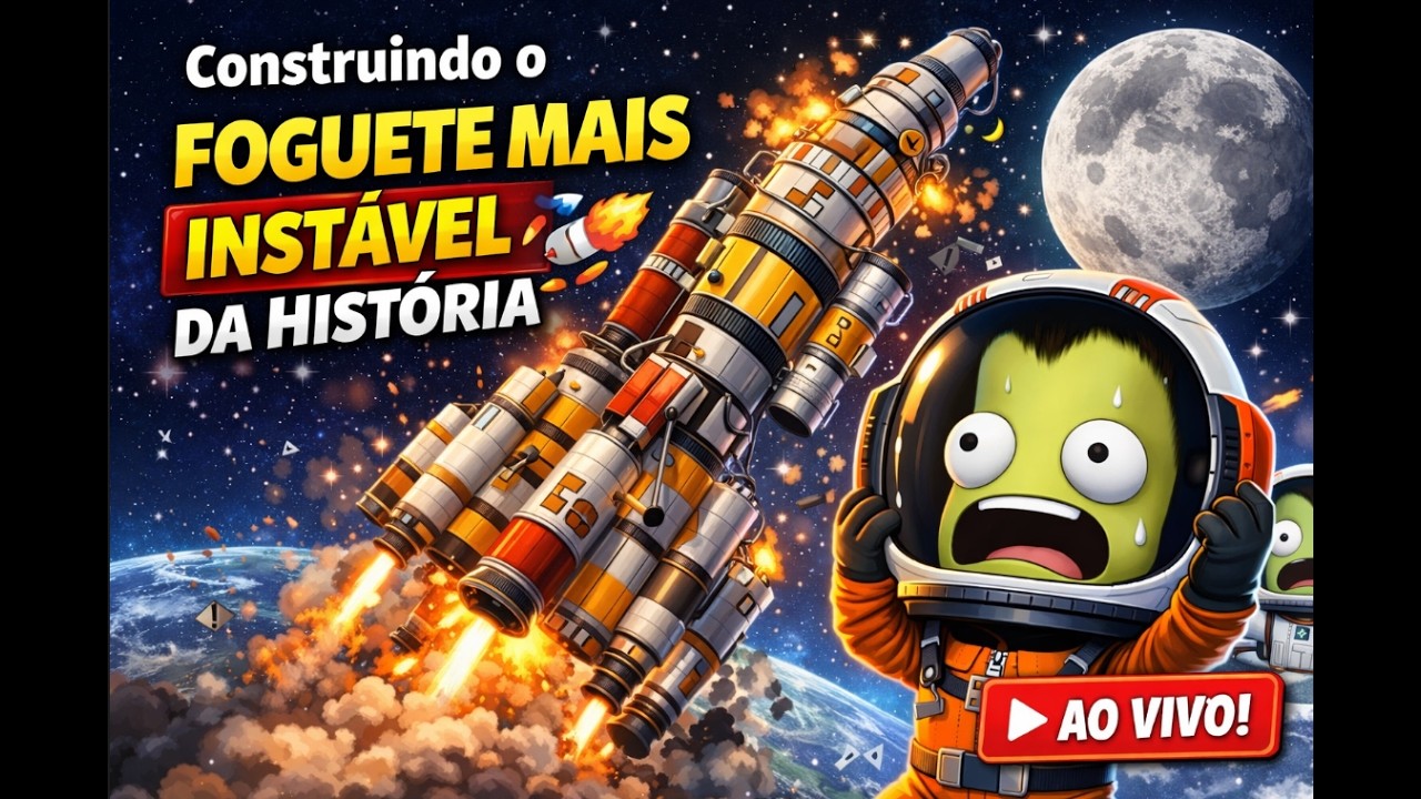 Construindo o FOGUETE MAIS INSTÁVEL DA HISTÓRIA - Kerbal Space Program (ao vivo)