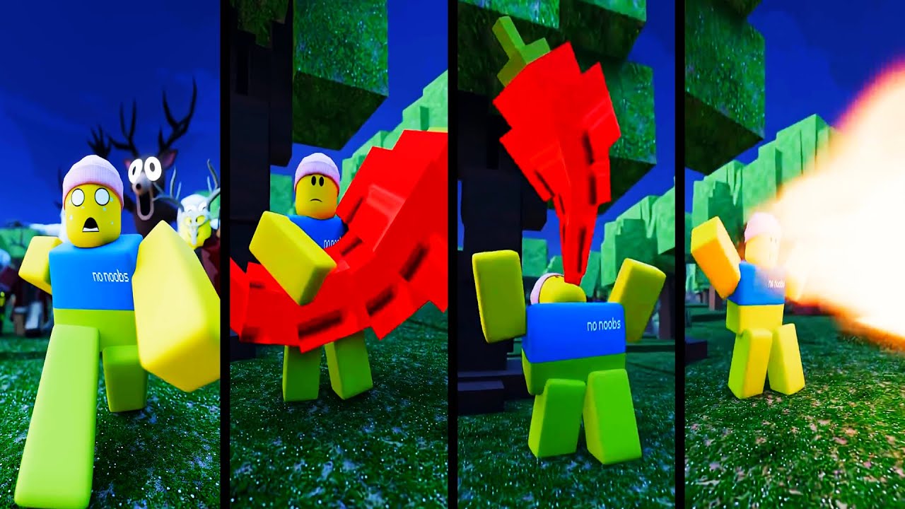 When Noob + Spicy Pepper in 99 Nights in the Forest | Roblox Funniest Compilation