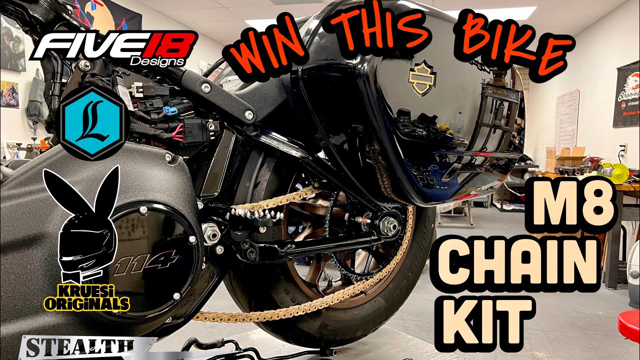 Установка комплекта цепного привода M8 Softail на велосипед Kruesi Originals GIVEAWAY BIKE ep3