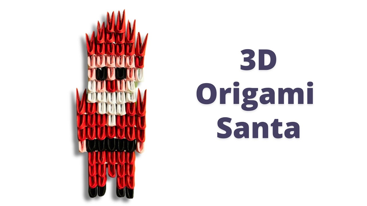 How To Make 3D Origami Santa Claus | Modular 3D Origami Santa Claus | Easy Tutorial