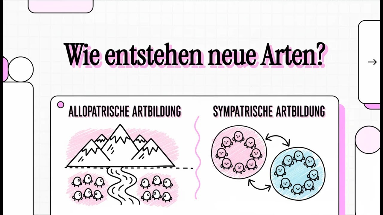 Wie entstehen neue Arten (Isolation und Artbildung) | EINFACH ERKL&Auml;RT