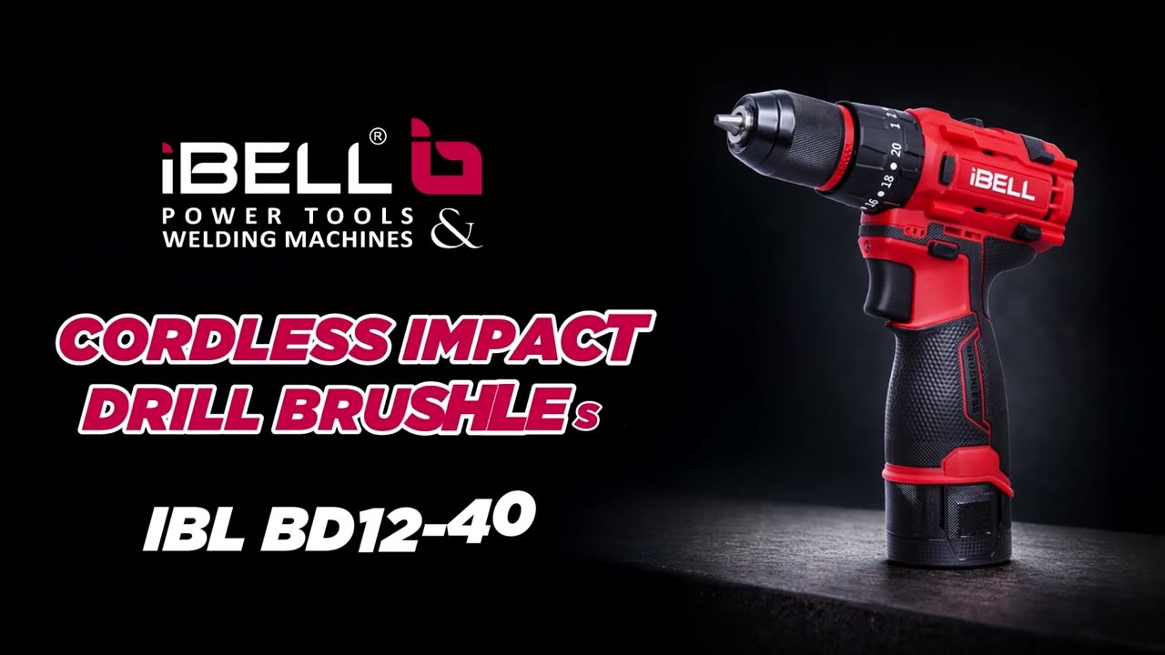 iBELL BD12-40 12V Brushless Impact Drill | Compact Cordless Drill Machine for Wood, Concrete & Metal