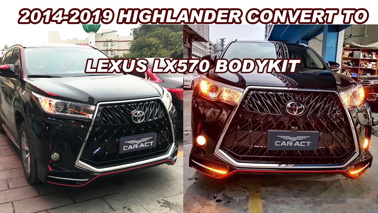 Toyota Highlander 2014-2019: обвес в стиле Lexus LX570