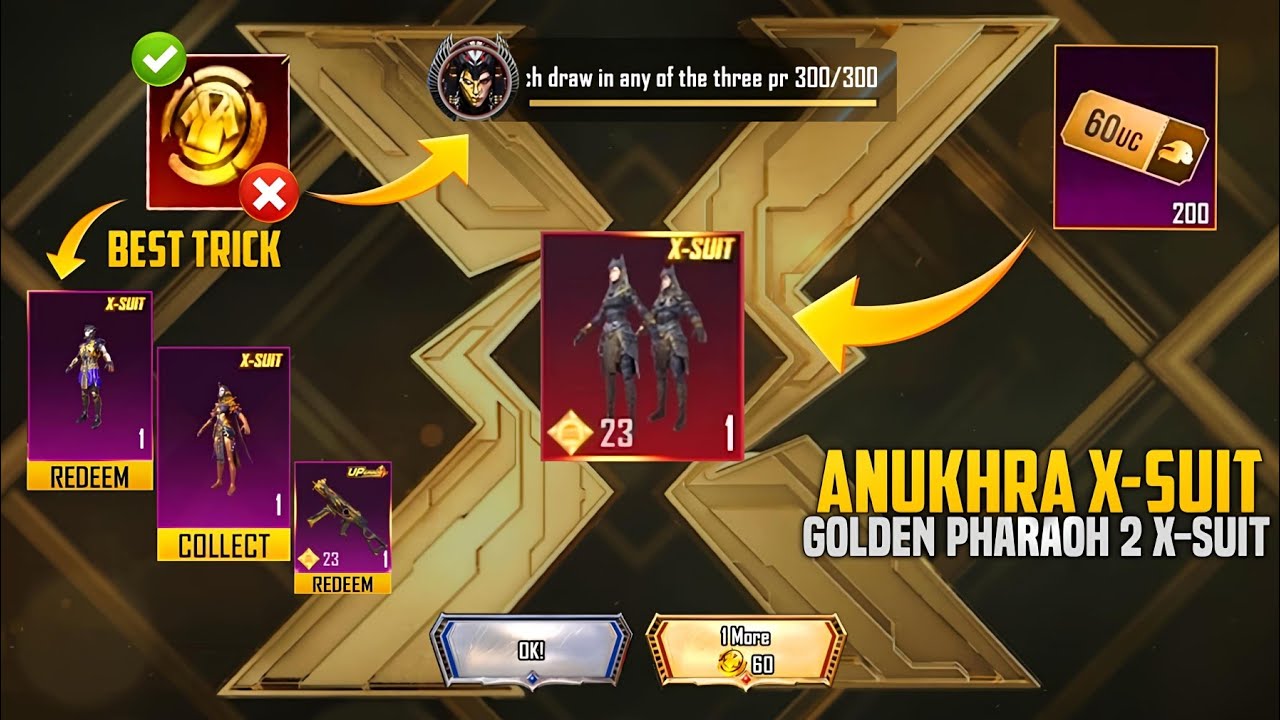 Get Guaranteed Anukhra X-Suit & Upgraded UMP45 | Got Old 2 X-Suit Crate Opening & Best Trick | PUBGM