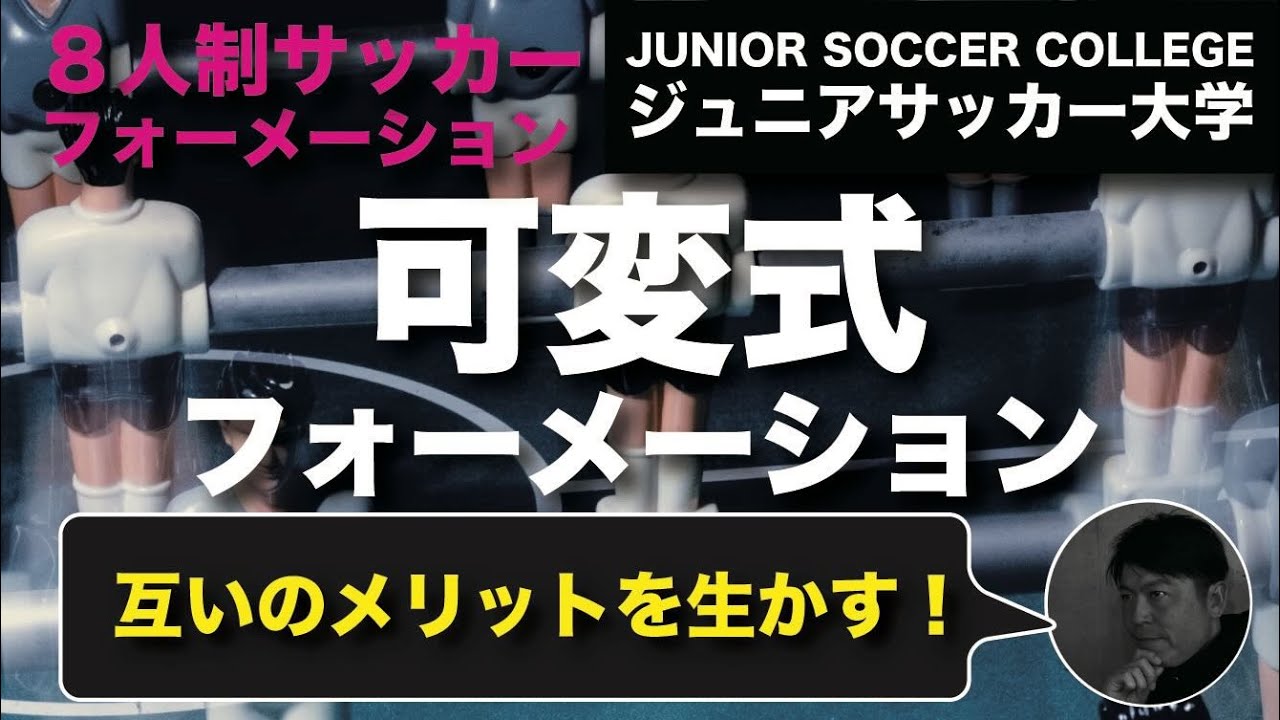 ８人制サッカー【可変式フォーメーション】実例で解説