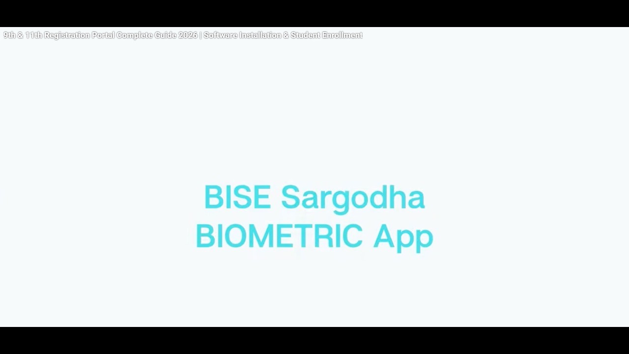 9th & 11th Biometric Enrollment Complete Guide 2026 | Software Installation & Student bio Enrollment