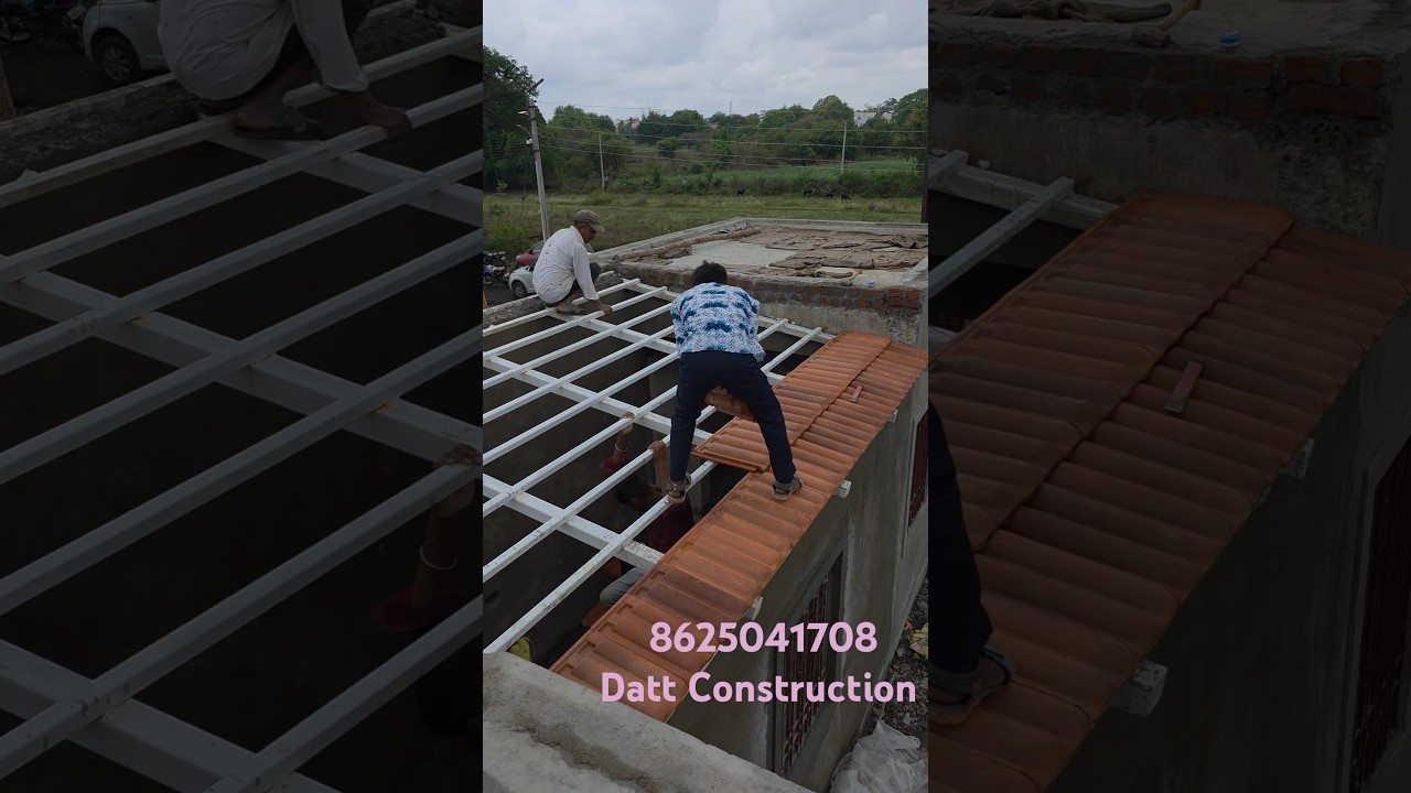 How to install mangalore tiles Kavlaru Manglore roof tile clay #rooftiles #construction#civil#house