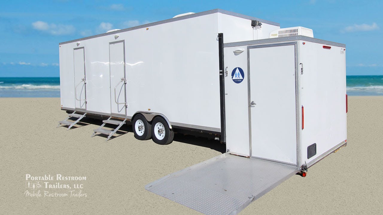 2013 Used ADA Restroom Trailer + 10 Station