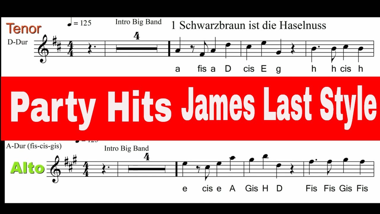 Party Hits Saxophone (James Last Style)  Backingtrack Sheets