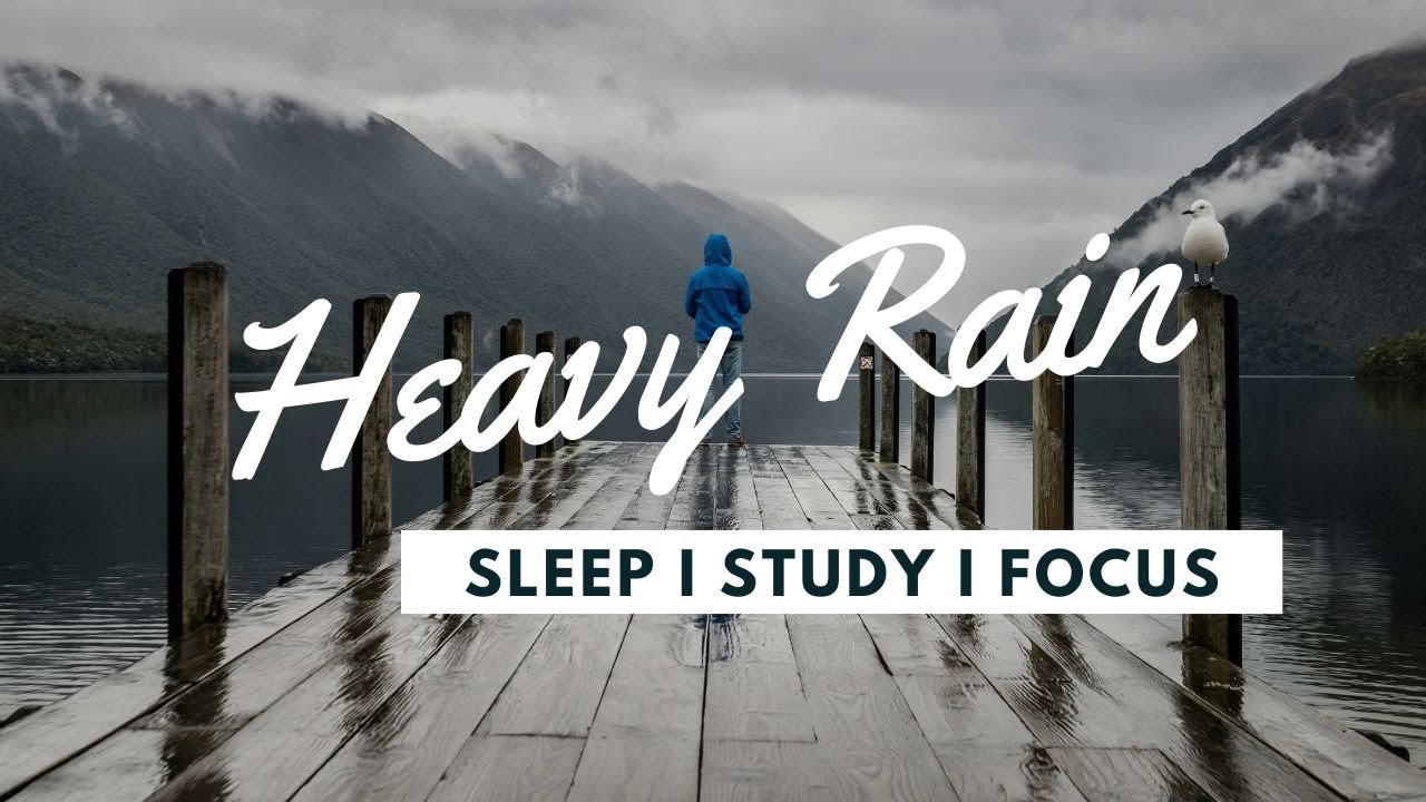 Heavy Rain at the Lake | Deep Rain Sounds for Sleep, Focus & Reflection