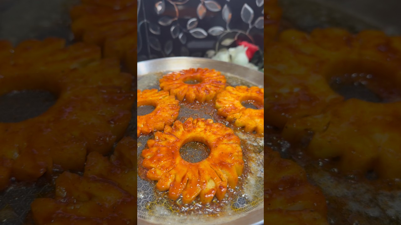 Pan fried pineapple 