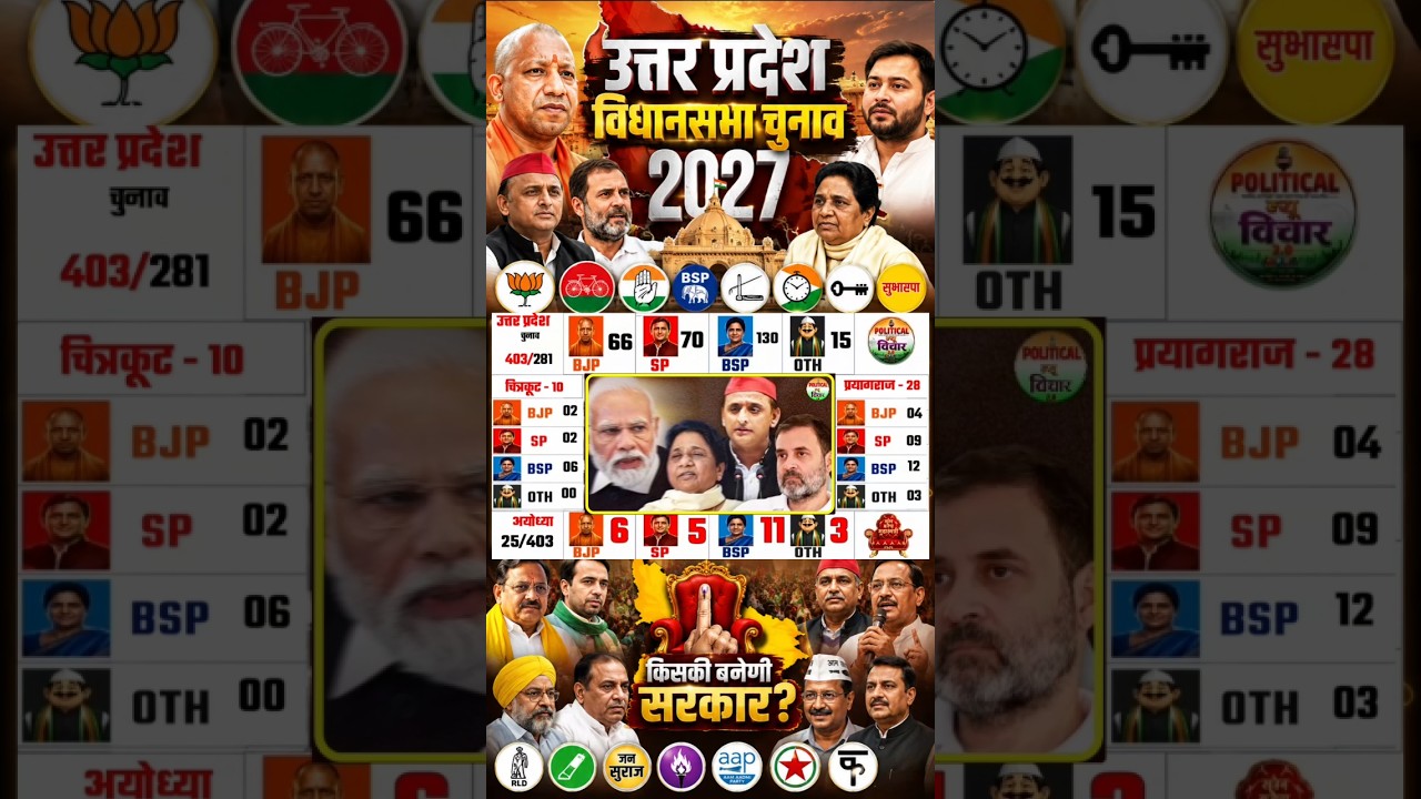 Utter Pradesh Assembly Election Opinion Poll|UP Chunav Exit Poll 2027|Owaisi, Mayawati BJP, Congress