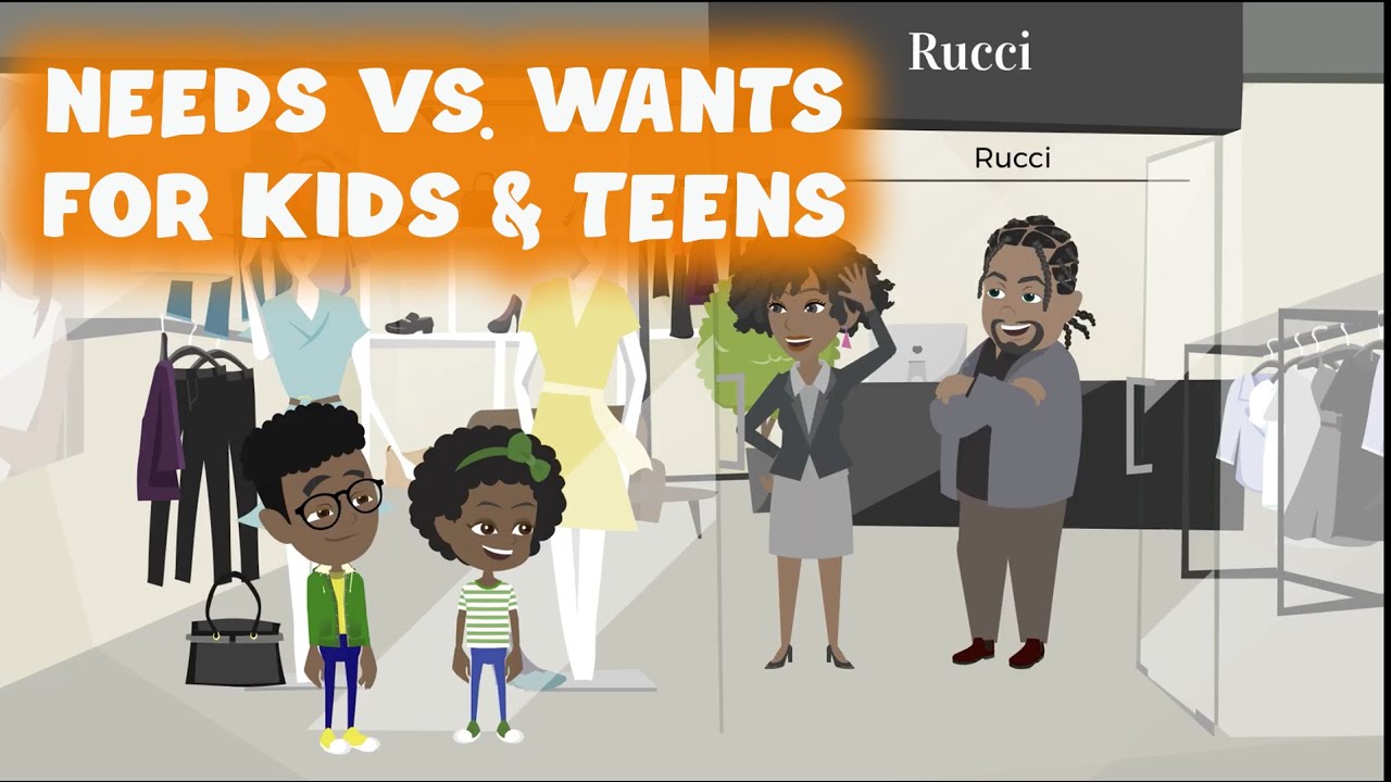 Needs vs. Wants for Kids and Teens | Needs and Wants Explained | Financial Literacy for Kids