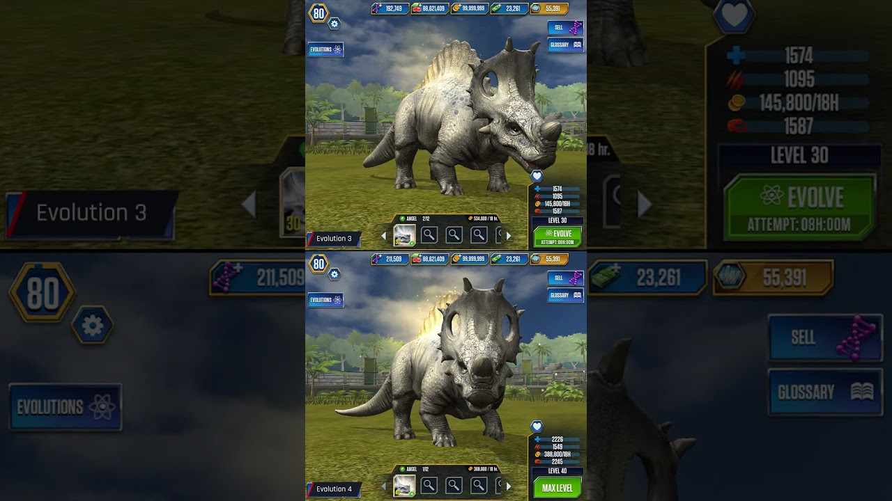 NEW ANGEL SPINOCERATOPS ALL EVOLUTION | Jurassic World The Game