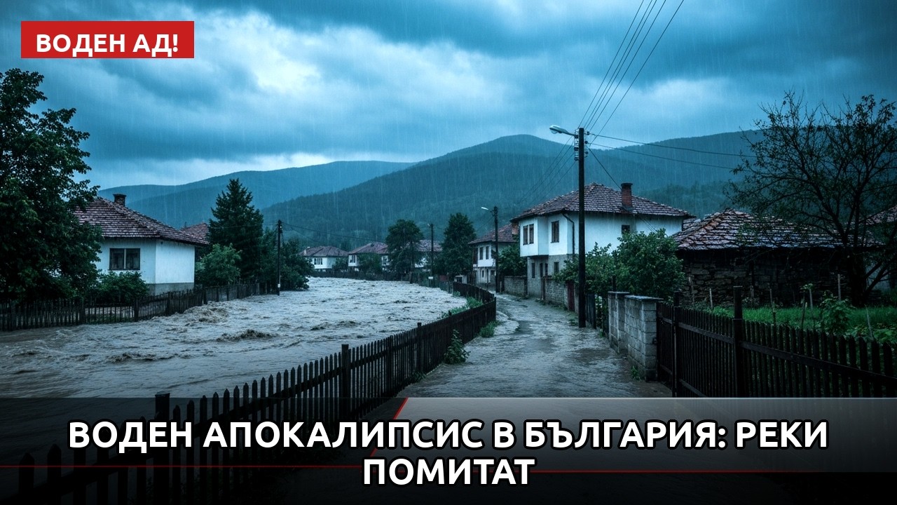 Водно бедствие в България: Реки помитат къщи и дворове, обявено е бедствено положение!