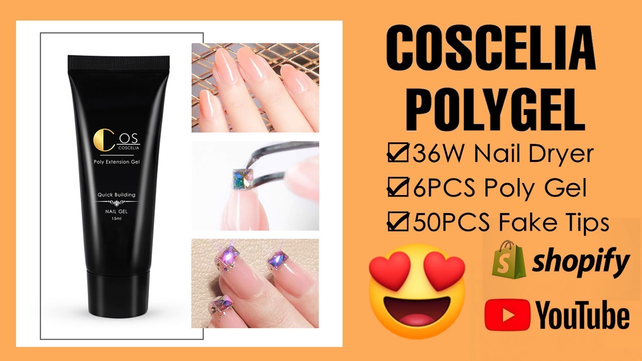DIY Testing a Polygel Nail Kit from Shopify - Coscelia Polygel Kit