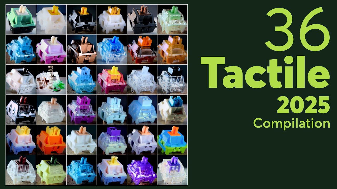 Which Tactile Switch Sounds Best? 36 Compared on One Keyboard!