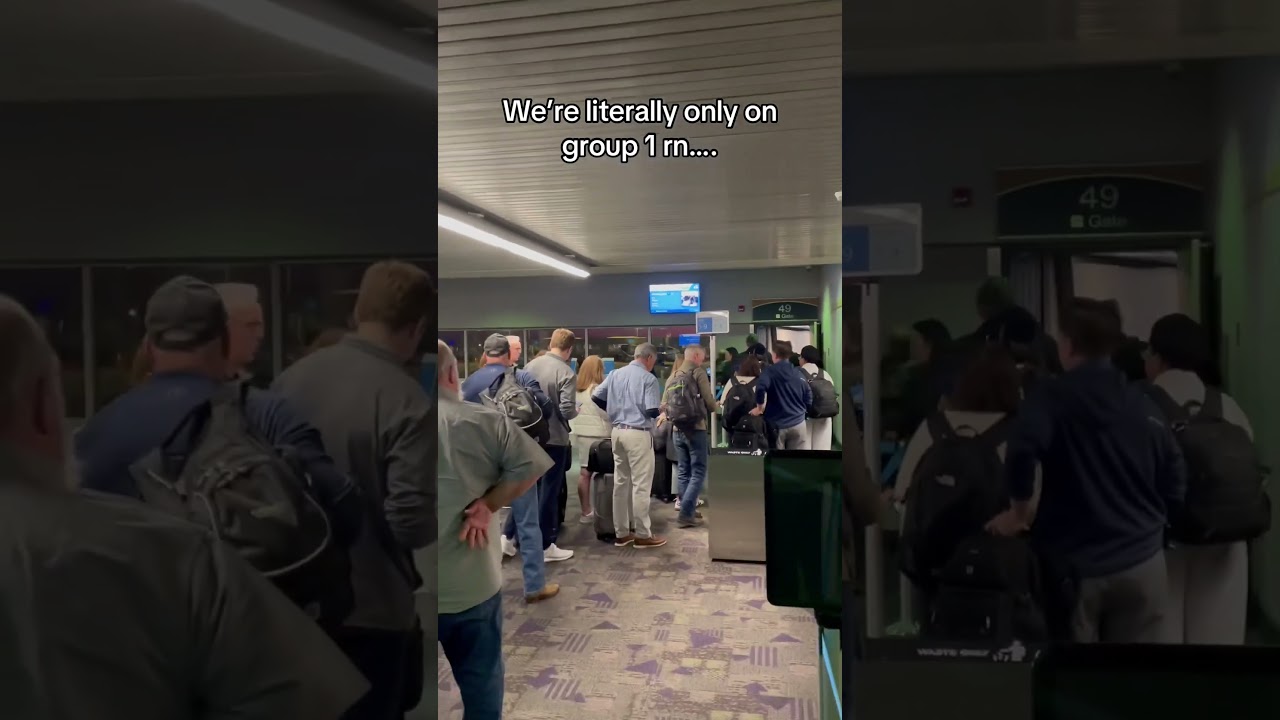 WHY does everyone stand at the boarding gate? #airtravel #shorts