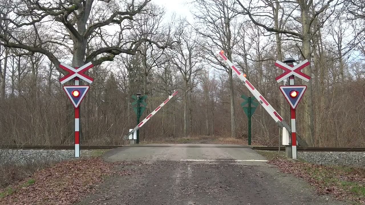 Jernbaneoverskæring mellem Karise og Tokkerup (ft. DKTrainS1990)