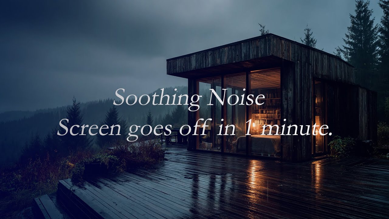 불면증 안녕 🌧 포근한 빗소리로 잠드는 밤 (1분 뒤 화면 꺼짐) / Deep Sleep Healing / Soothing Noise
