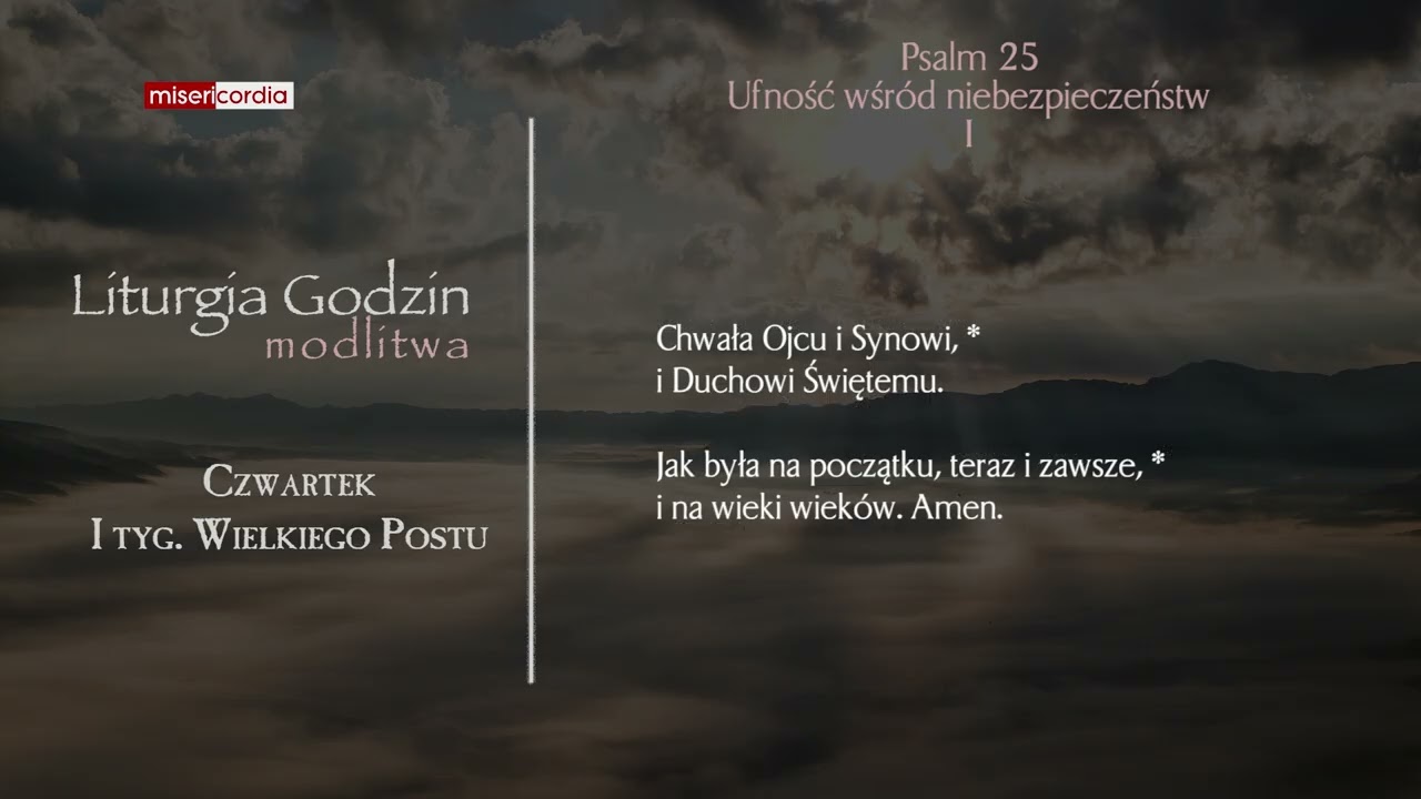 Liturgia Godzin | Modlitwa Południowa | Czwartek, I tyg. Wielkiego Postu