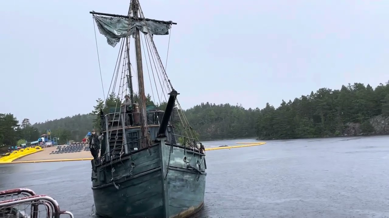 Grevinnen kommer seilende inn mot Grevens brygge