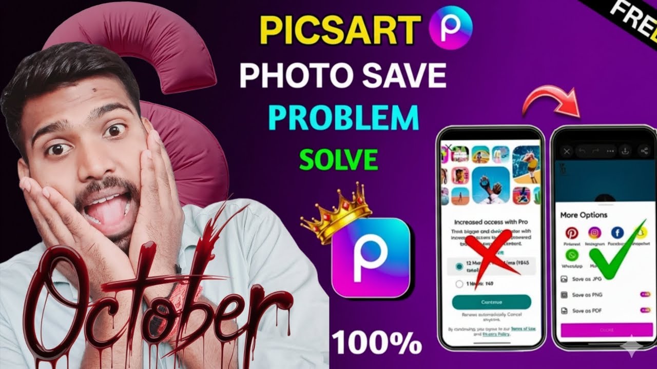 PICSART SE PHOTO SAVE PROBLEM SOLVE/Solve problem saving photos from PicsArt