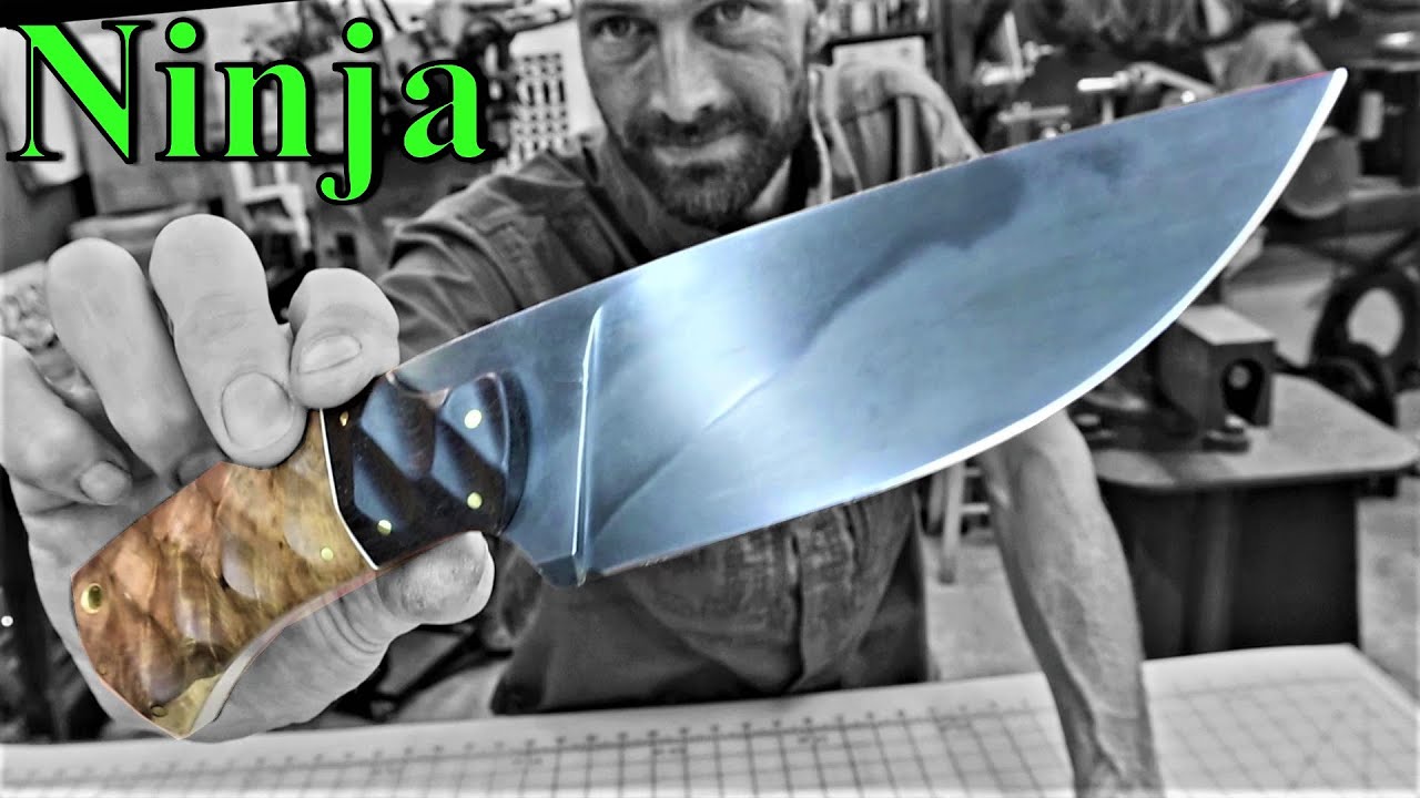 Ninja knife with textured handle scales!