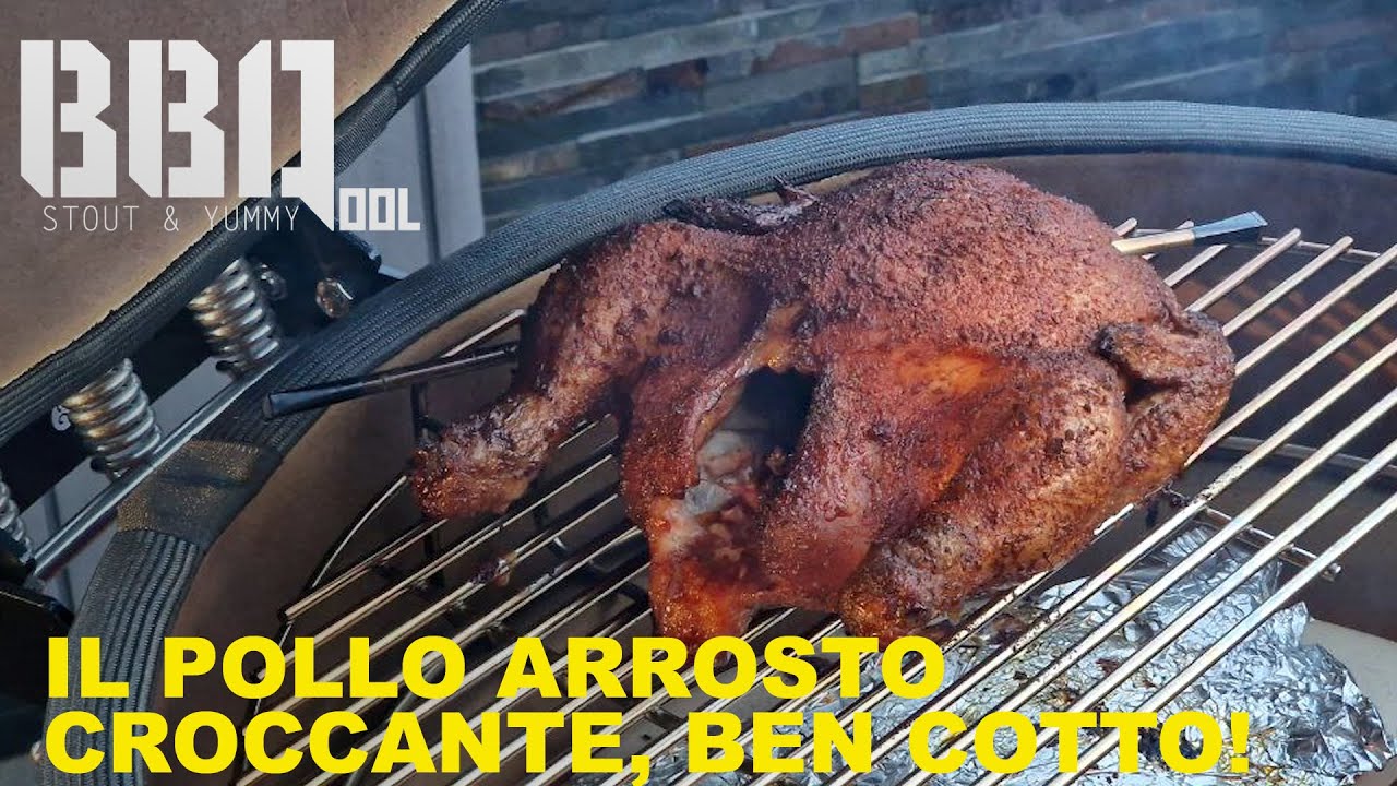Un pollo arrosto nel Kamado Bono Grande. Finalmente croccante e cotto!